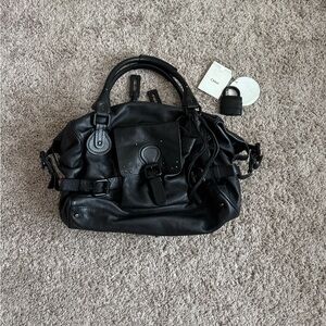 Vintage Y2K Rare Chloe Paddington Leather Handbag large tote gothic grunge style